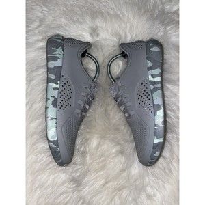 Crocs Literide Women's Size 7 Shoes Gray Camo Pacer Athletic Trainer Sneakers